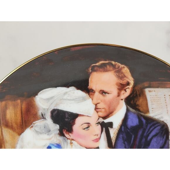 A Question Of Honor Gone With The Wind Year 1989 Fine China 8 1/2" Plate Vtg - Picture 4 of 12